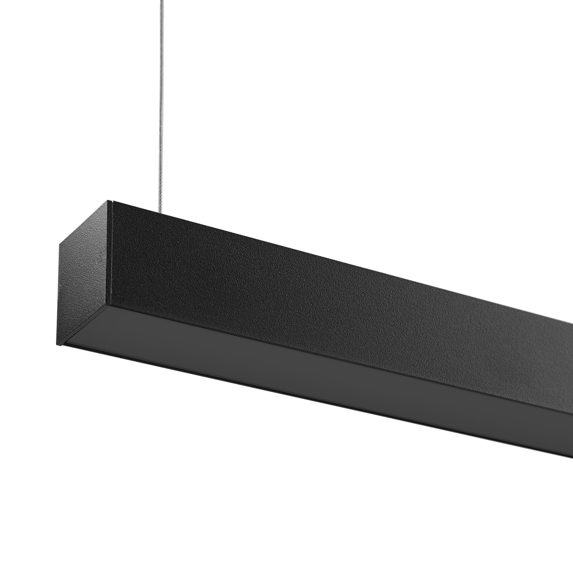 Decibel Suspended Linear Textured Black Smoked