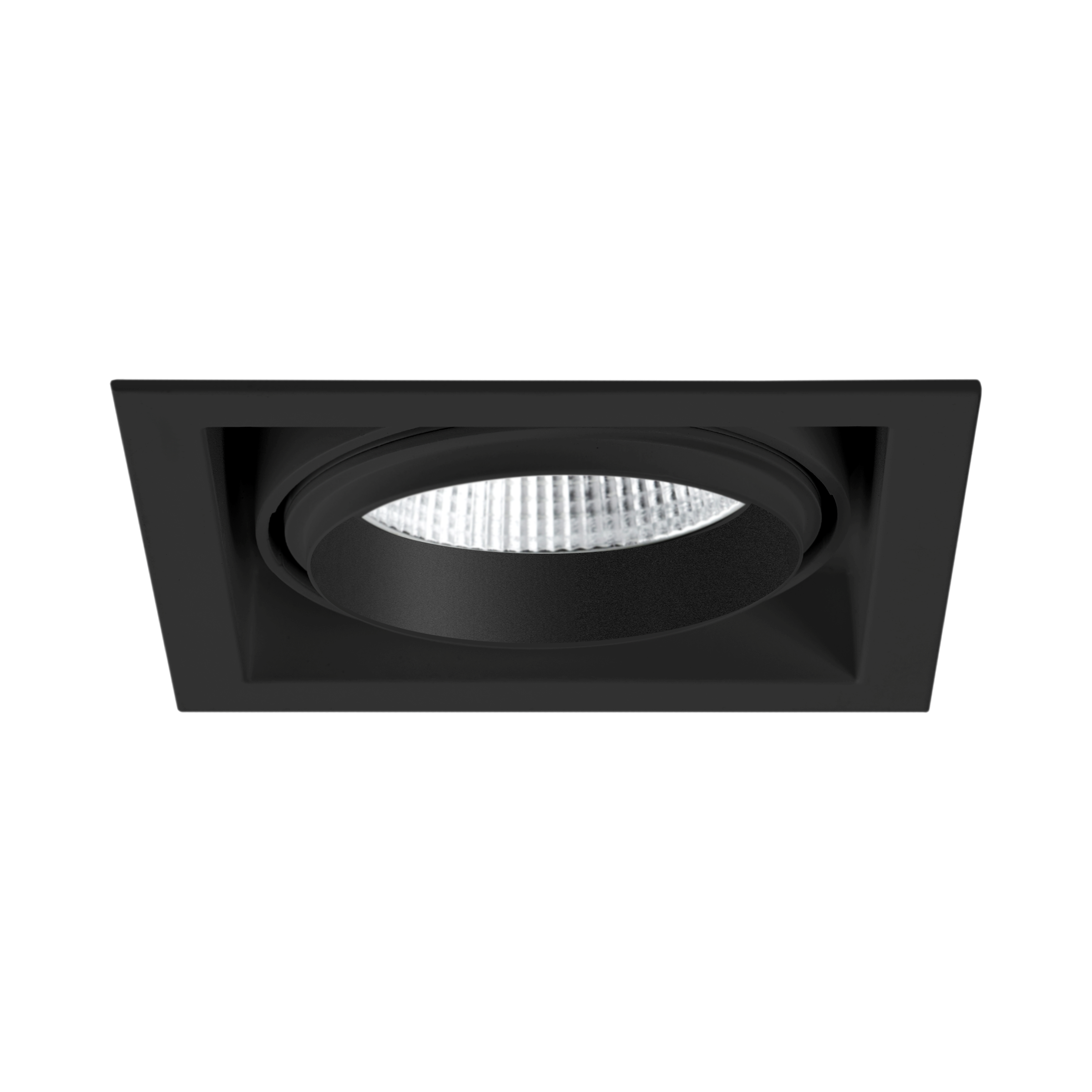 Bravado Square Adjustable Recessed Downlight Textured Black