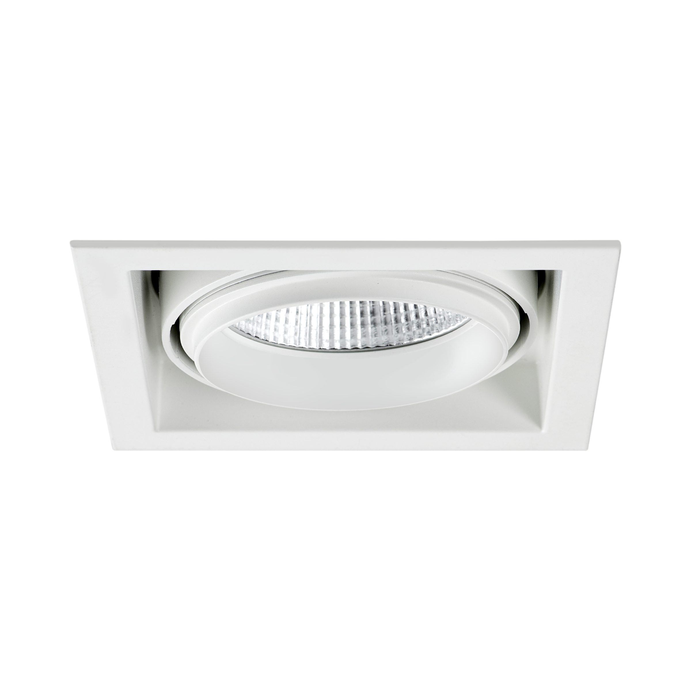 Bravado Square Adjustable Recessed Downlight Textured White