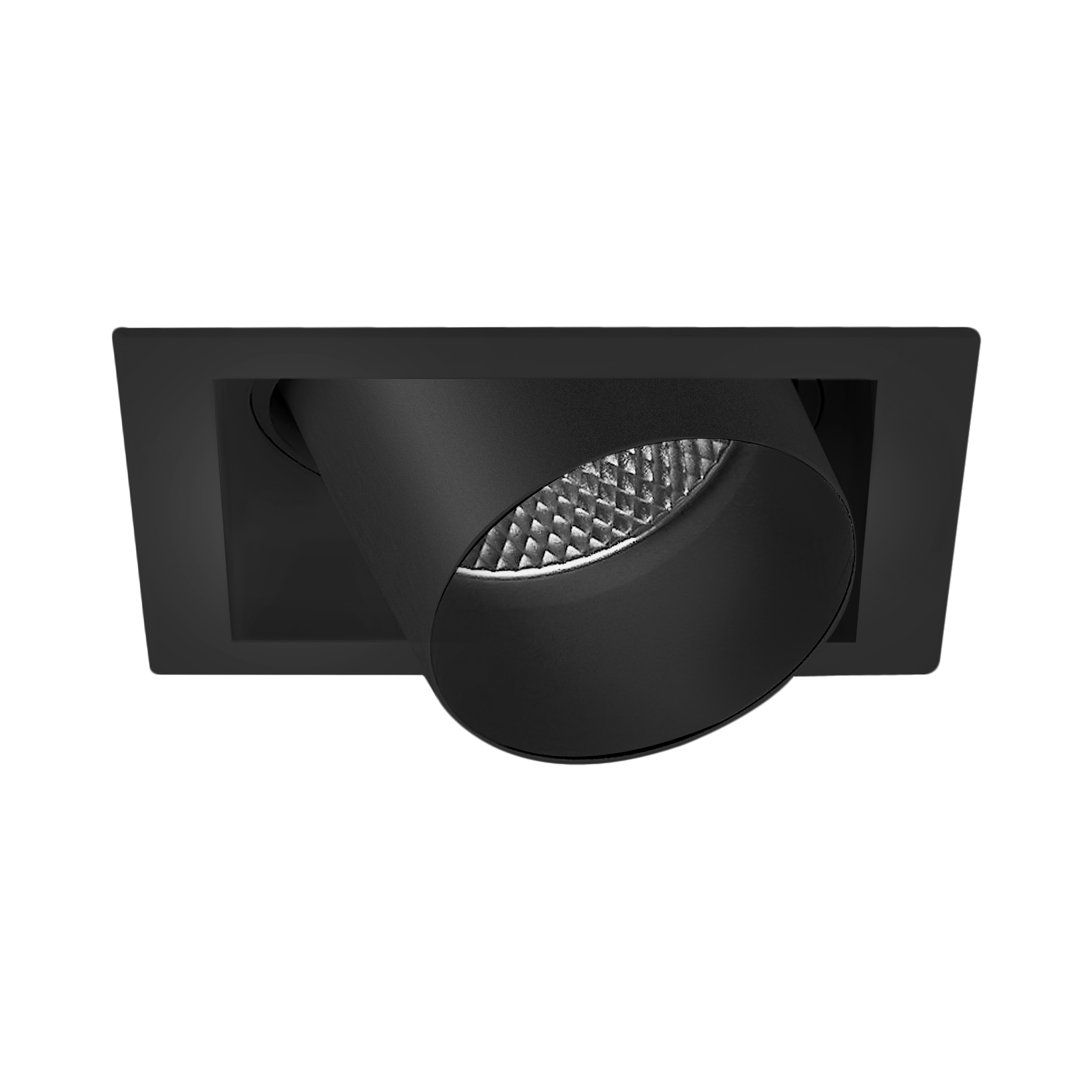 Flux S Square Adjustable Recessed Downlight Textured Black