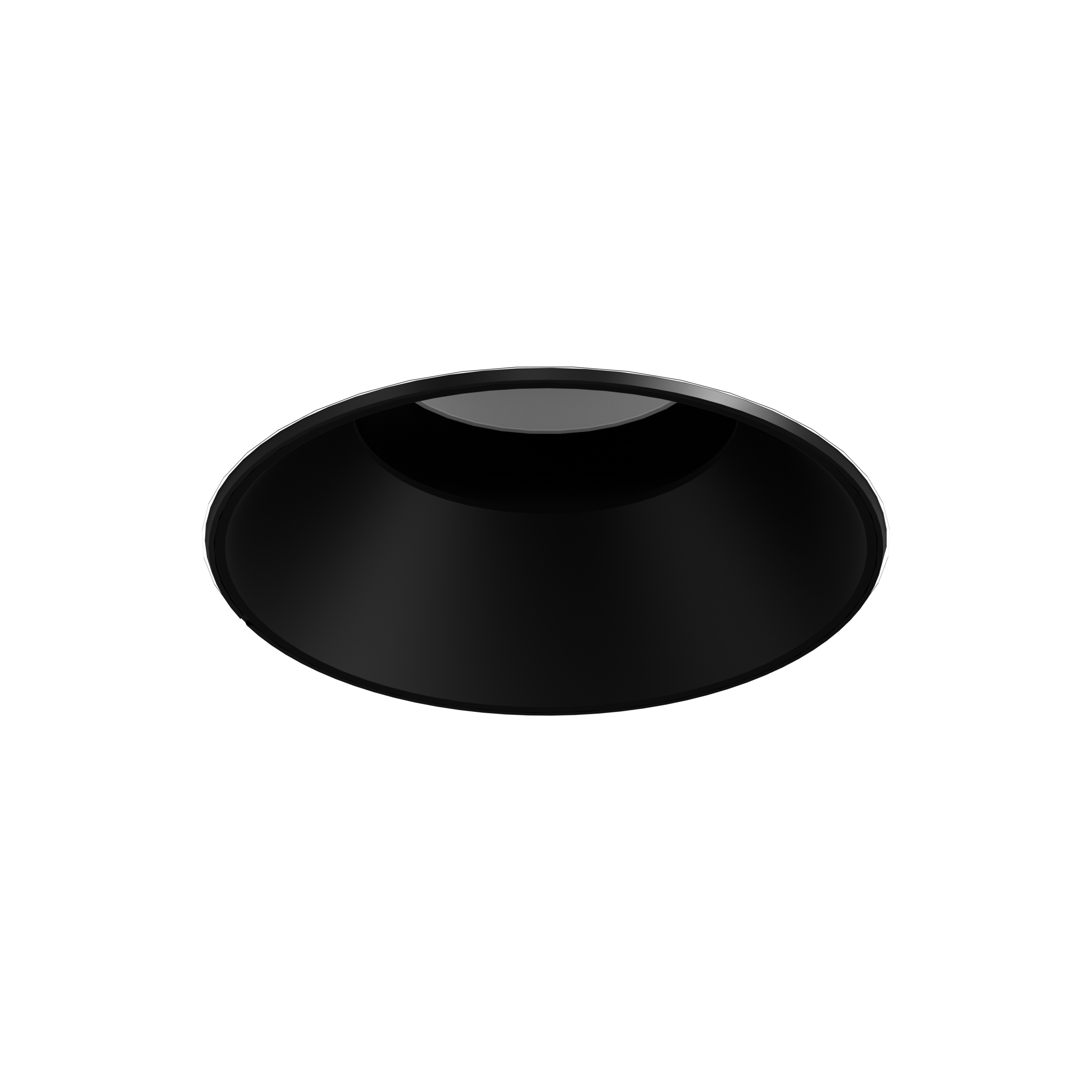 Olio Round Trimless Adjustable Recessed Downlight Textured Black White AG Ring Black Sec Ref