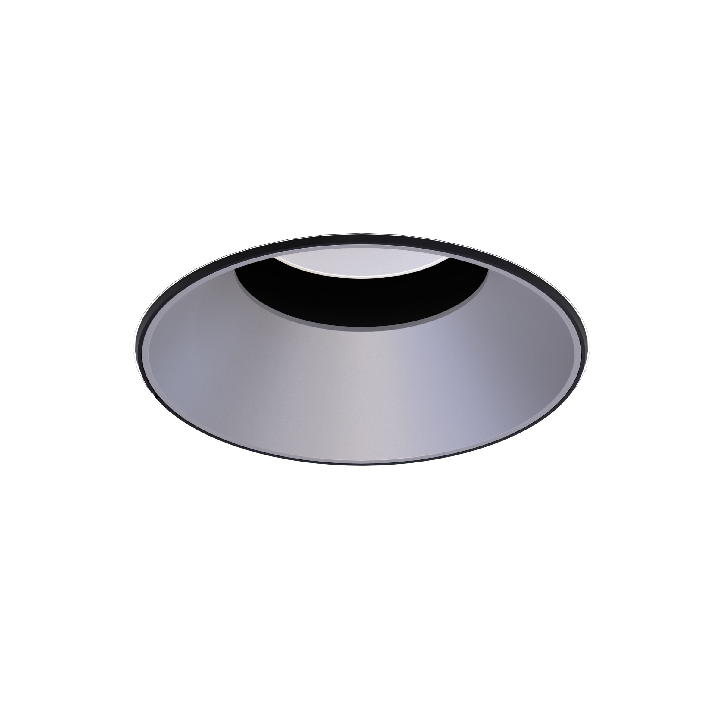 Olio Round Trimless Adjustable Recessed Downlight Textured Black White AG Ring Matt Sec Ref