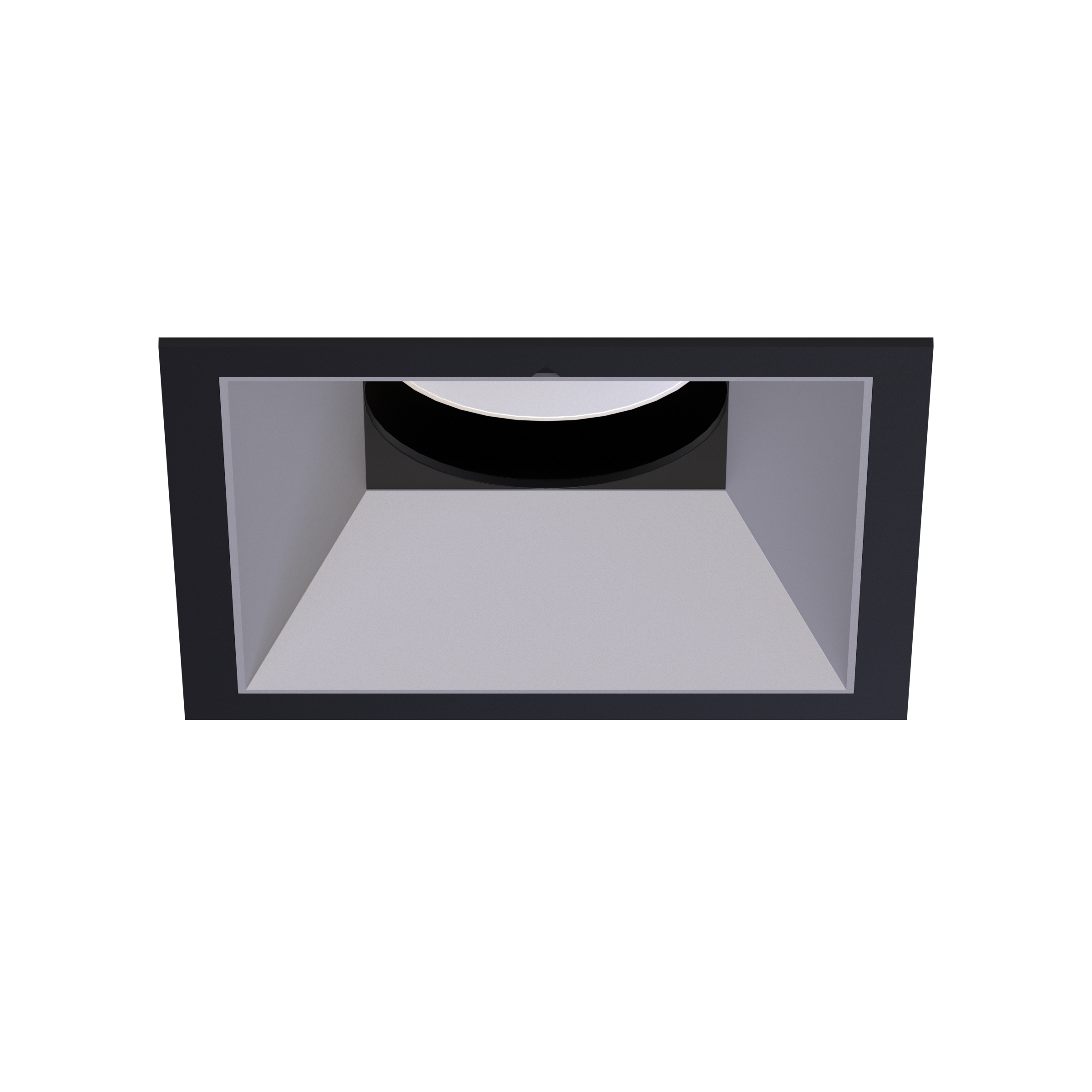 Olio Square Adjustable Recessed Downlight Textured Black White AG Ring Matt Sec Ref