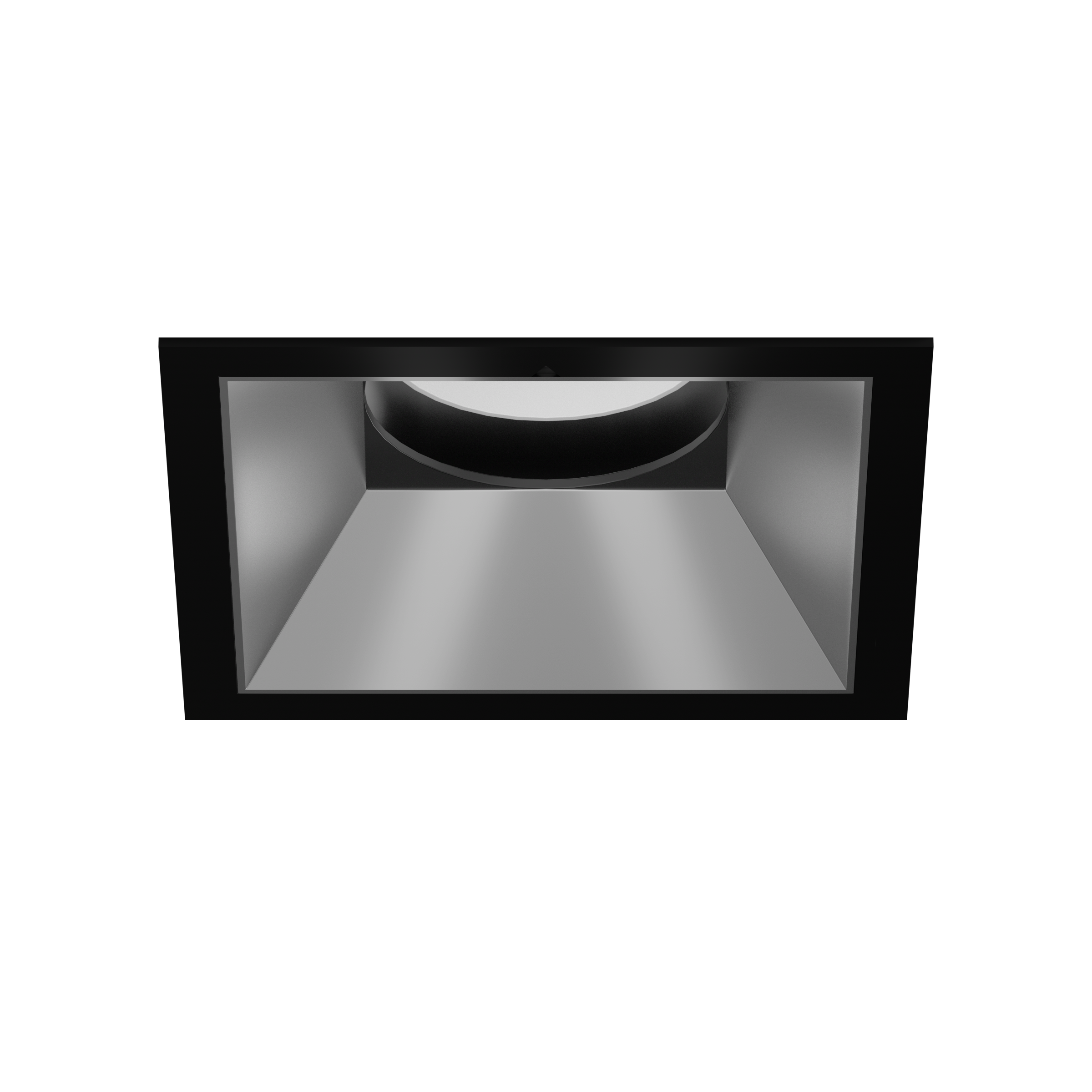 Olio Square Adjustable Recessed Downlight Textured Black White AG Ring Specular Sec Ref
