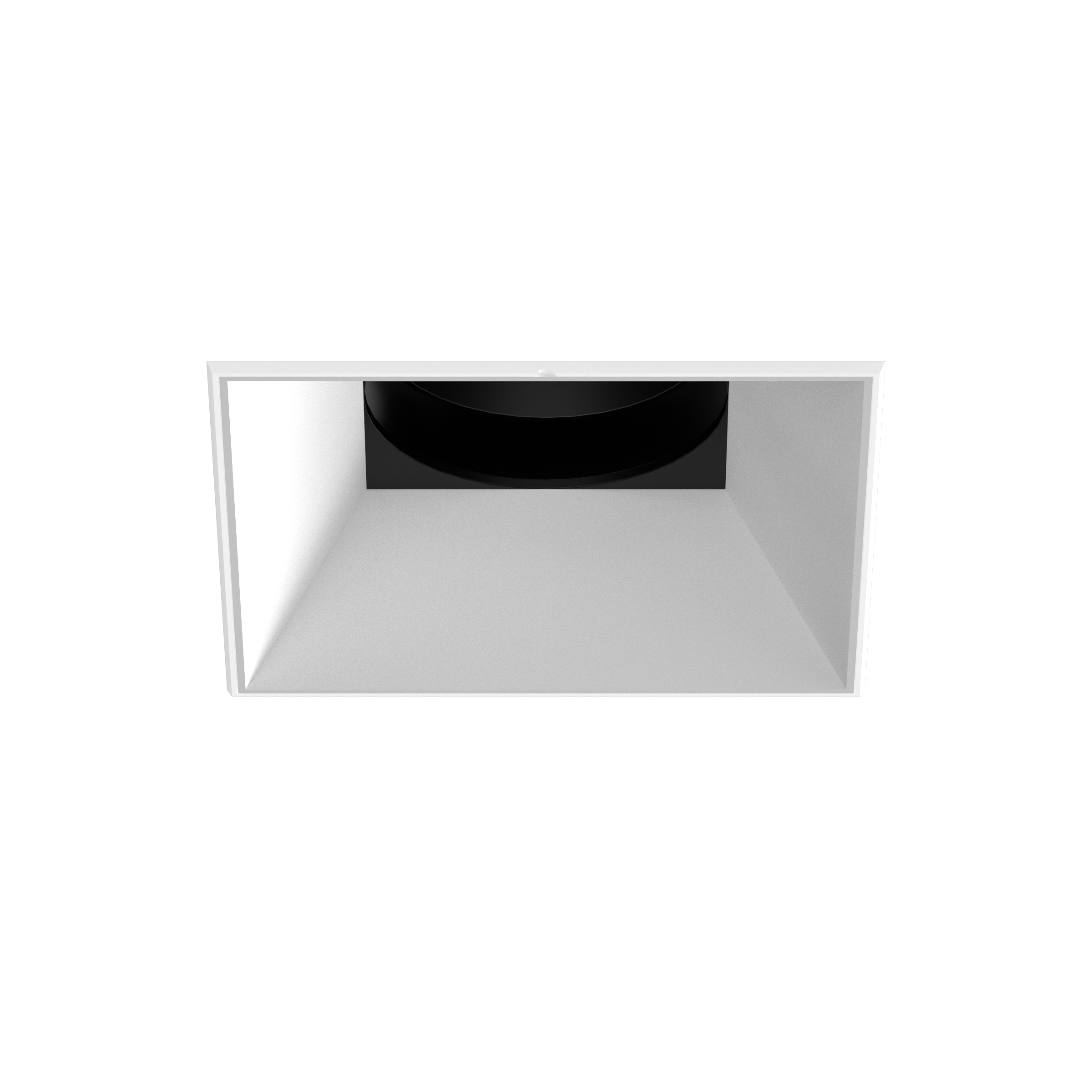 Olio Square Trimless Adjustable Recessed Downlight Textured White Black AG Ring White Sec Ref