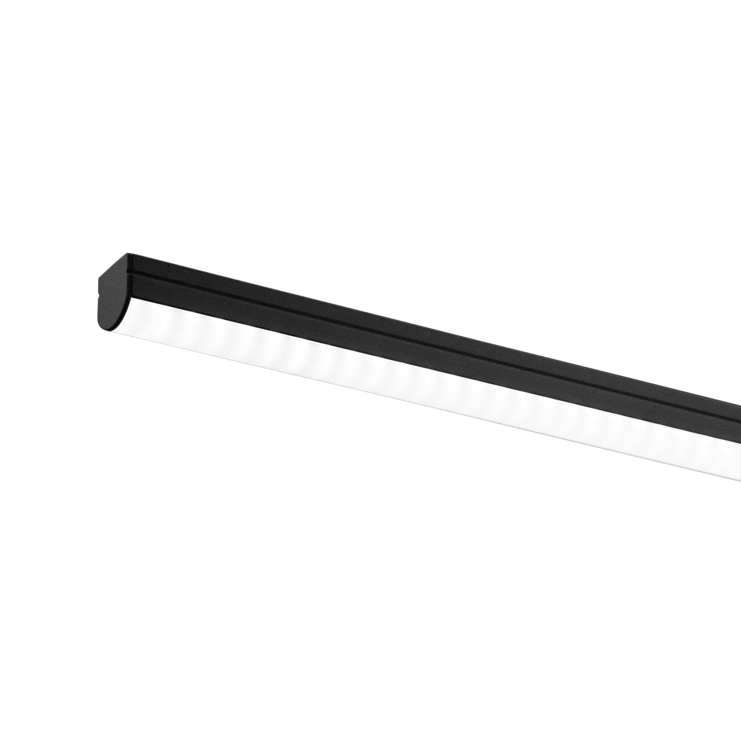 Serenade Fixed Surface Mounted Linear Textured Black Frost