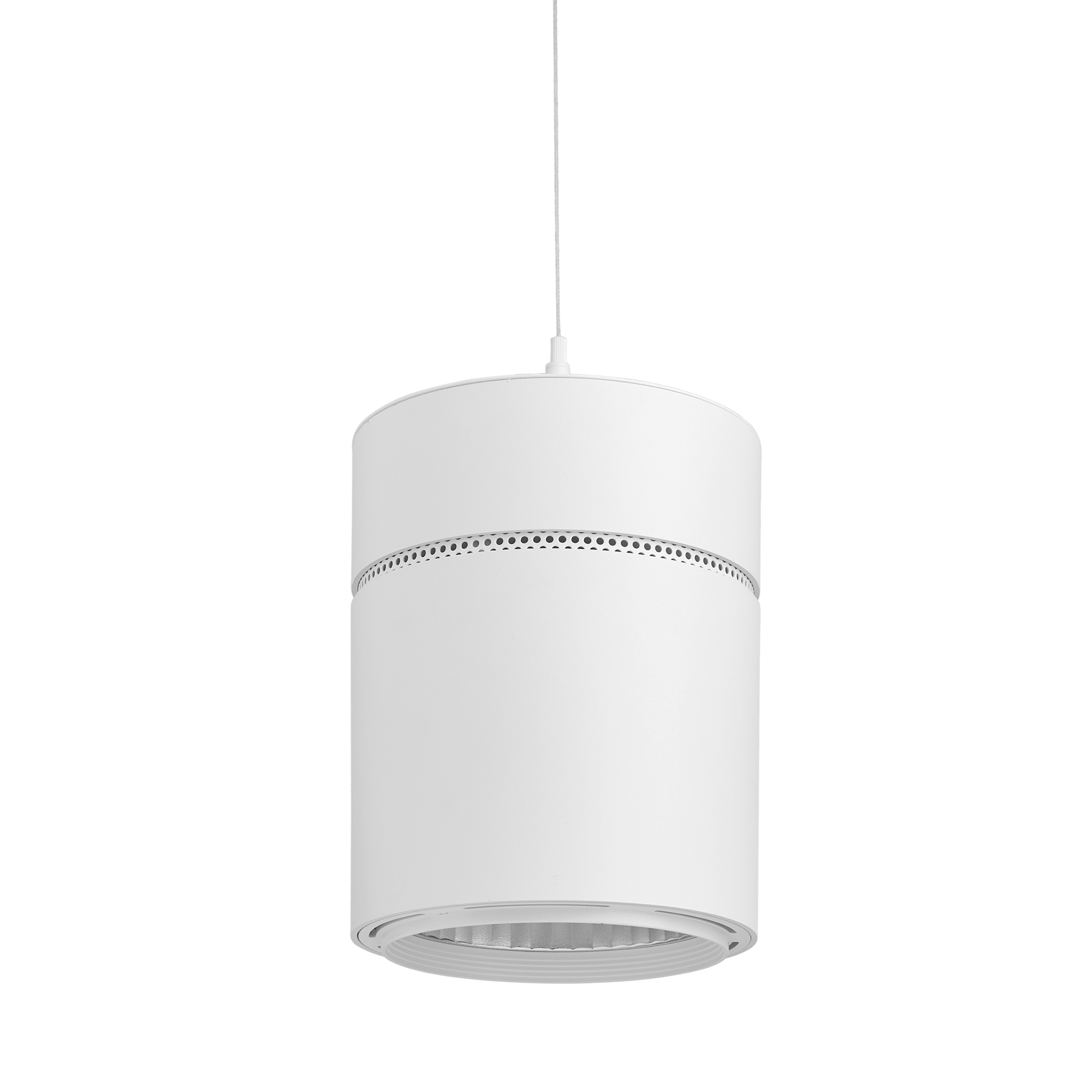 Silo Flex Suspended Pendant Textured White